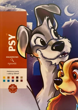 Art Therapy. Kolorowanka antystresowa. Disney Psy. Zagadkowe rysunki - Christophe-Alexis Perez - książka