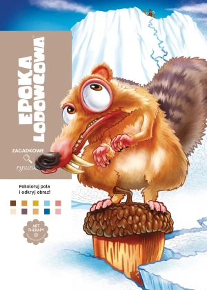 Art Therapy. Kolorowanka antystresowa. Disney Epoka lodowcowa. Zagadkowe rysunki - Jérémy Mariez - książka
