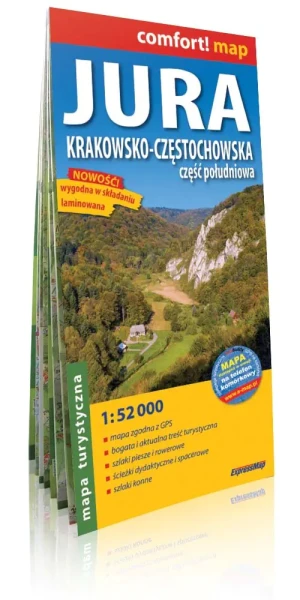 Jura Krakowsko-Częstochowska. Część południowa. Mapa turystyczna 1:52 000 -  - książka