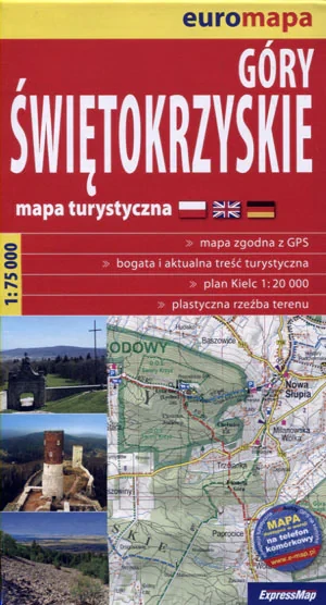 Euromapa Góry Świętokrzyskie 1:75 000 - praca zbiorowa - książka