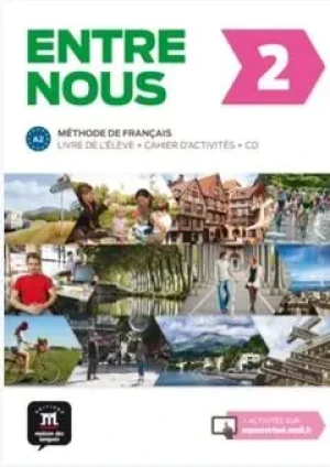 Entre nous 2. Podręcznik z ćwiczeniami + CD - praca zbiorowa - książka