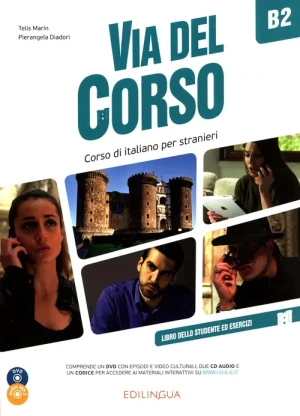 Via del Corso B2 podręcznik + ćwiczenia + 2 CD - Telis Marin - książka