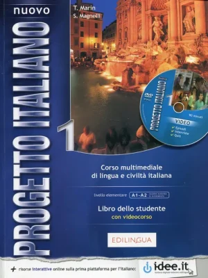 Nuovo Pragetto Italiano 1 Libro Dello Studente + CD / Słowniczek, Elementy Gramatyki - T. Marin, S. Magnelli - książka