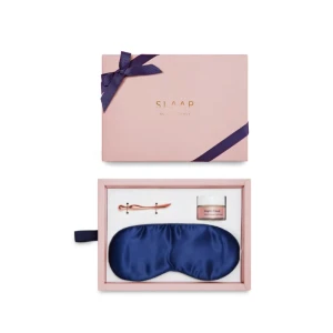 Eye SPA - Zestaw jedwabna opaska i krem pod oczy Night Cloud 15ml -granat - Slaap