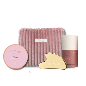 Let it Glow! Zestaw w kosmetyczce płytka gua sha & maska Night -C-Era - Slaap
