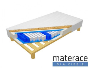 Materac pocket z kokosem Morfeusz na stelażu Materace Dla Ciebie 90 x 200