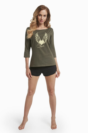 Piżama damska damska Dolce Sonno - Khaki SKY