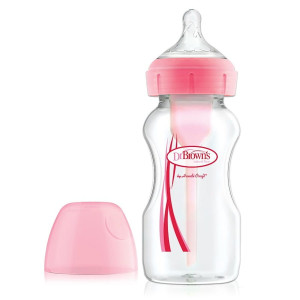 Butelka antykolkowa z szeroką szyjką różowa 270ml OPTIONS PLUS | Dr.Brown's