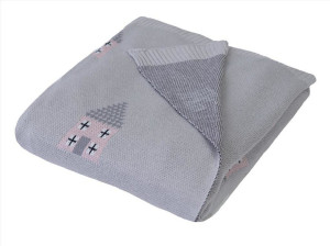Kocyk niemowlęcy bambusowy Pattern szary | Baby Matex TB0368_03
