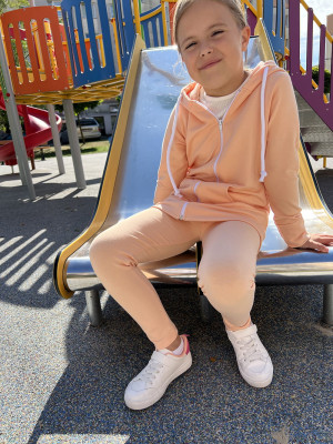 Legginsy dziewczęce długie Orange - Dolce Sonno