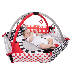Canpol Babies Konstrastowa mata sensoryczna z pałąkami - 68/077