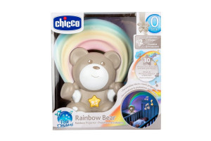 Chicco Miś z projektorem Rainbow szary