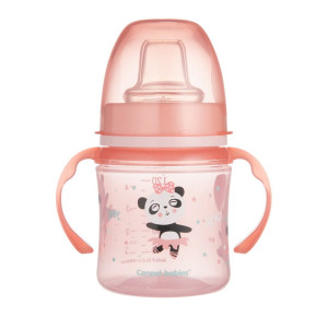 Kubek treningowy z silikonowym ustnikiem "Easy Start" 120ml - Sweet Fun Różowy | Canpol