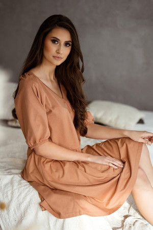 Koszula nocna do karmienia Megi/Karmel - Dolce Sonno