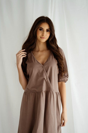 Koszula nocna do karmienia Megi/Taupe - Dolce Sonno