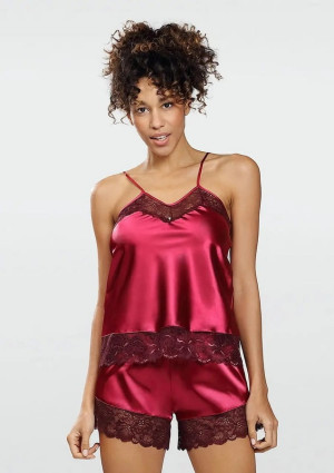 Komplet nocny z satyny Brenda - DKaren