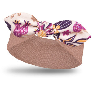 Opaska niemowlęca z kokardą Retro Flowers - Dolce Sonno