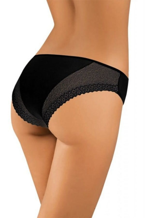 Figi damskie, bawełniane BBL 012 Czarne | Babell