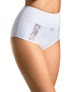 Bawełniane figi damskie z wysokim stanem BBL 005 Białe | Babell