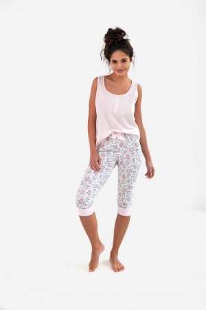 Piżama damska, bawełniana Sheena na ramiączkach | Sensis