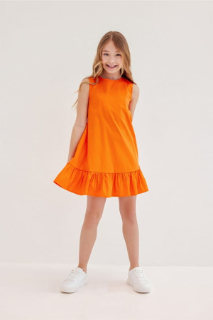 Sukienka dziewczęca na ramiączkach z kolekcji dla "Mamy i Córki" Pomarańczowa - All for Kids