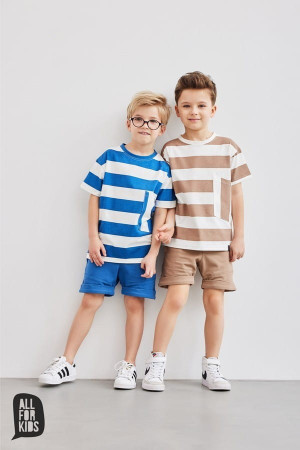 Szorty bawełniane dla chłopca, niebieskie - All for Kids