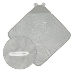 Kocyk z kapturem "Koala Muslin" Jasny szary/szary | BabyMatex