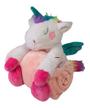 Zestaw, kocyk plus maskotka dla dzieci CAROL - Jednorożec | BabyMatex TB0375_02