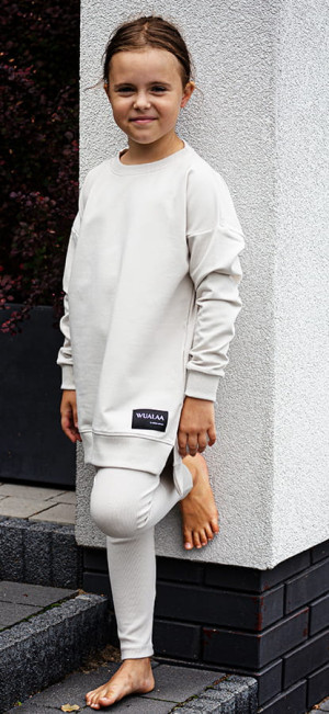 Legginsy prążkowane dla dziewczynki Poppy/MoonBean - Dolce Sonno