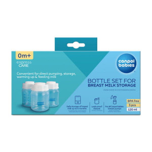 Zestaw butelek do przechowywania mleka/pokarmu 3x120ml | Canpol - 35/235