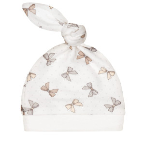 Czapka niemowlęca z supełkiem Kokardki - Dolce Sonno