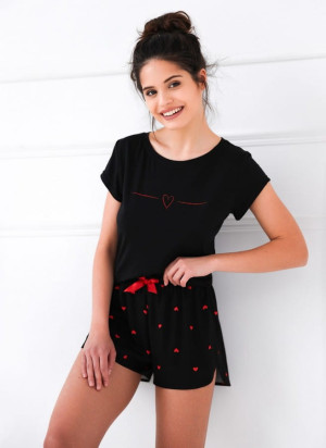 Dzianinowa piżama damska z krótkimi spodenkami Love Whipster | Sensis
