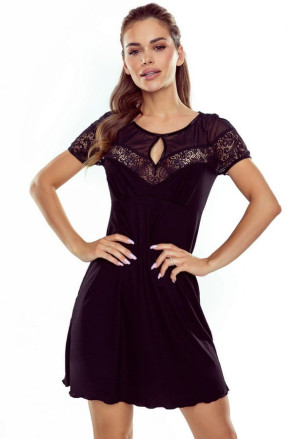 Wiskozowa koszulka nocna First Lady Laurecja - czarna | Eldar