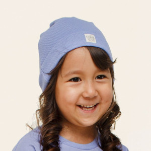 Czapka dla niemowląt i dzieci z prążka lawendowa - Imagine | Pinokio