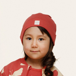 Czapka dla niemowląt i dzieci z prążka czerwona - Imagine | Pinokio