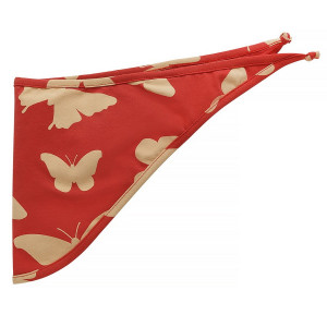Bawełniana chustka pod szyję dla dzieci i niemowląt czerwona w motyle - Imagine | Pinokio