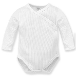 Body kopertowe z długim rękawem Prążek White - Lovely Day | Pinokio