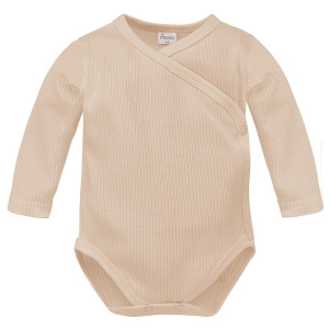 Body kopertowe z długim rękawem Prążek Beige - Lovely Day | Pinokio