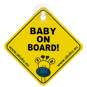 Zawieszka na przyssawce do samochodu Baby on board | Akuku A0645