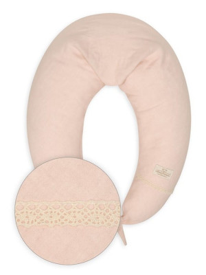 Poduszka pozycjonująca dla kobiet w ciąży i karmiących mam Relax Linen - jasny róż | BabyMatex TB0448_09