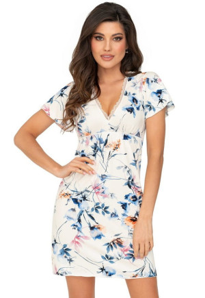 Subtelna koszula nocna z krótkim rękawem Astrid - ecru | Donna