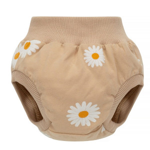 Bloomersy dla dziewczynki beżowe w stokrotki - Daisy Pinokio