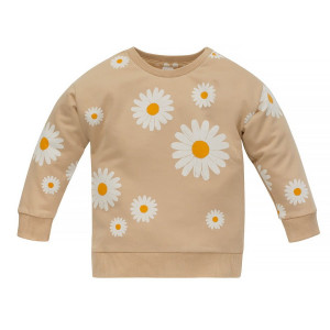 Bluza dresowa beżowa w stokrotki - Daisy | Pinokio