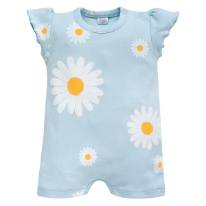 Letni Rampers niebieski w stokrotki - Daisy | Pinokio