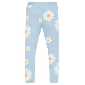 Legginsy dla dziewczynki niebieskie w stokrotki - Daisy | Pinokio