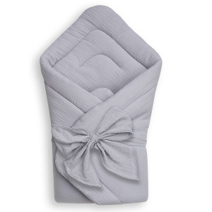 Rożek niemowlęcy muślinowy Double Gauze - Szary | Dolce Sonno