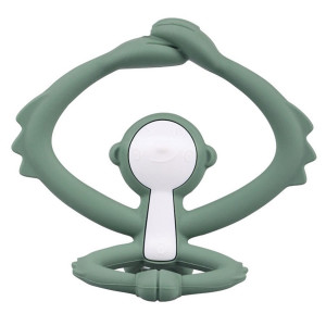 Gryzak, zabawka dla niemowląt Małpka light green | Mombella 00811