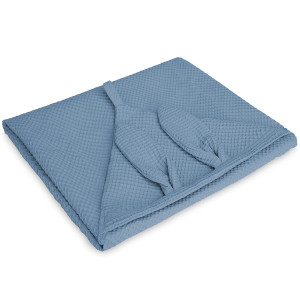 Okrycie kąpielowe Wafel z kapturem i uszami 75 x 75 cm - Jeans | Dolce Sonno