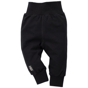 Spodnie dresowe niemowlęce, legginsy czarne - Happy Day Pinokio