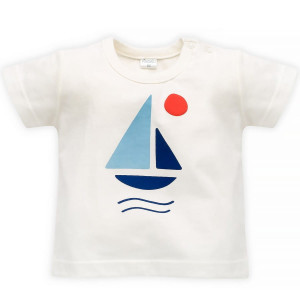 T-shirt dziecięcy Ecru Statek - Sailor Pinokio